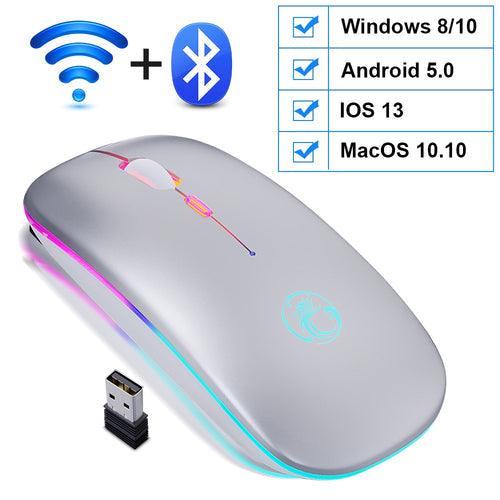 Mouse Led sem Fio Recarregável IMice - LojasKJK