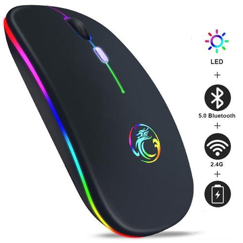 Mouse Led sem Fio Recarregável IMice - LojasKJK